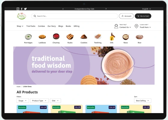 Old product page