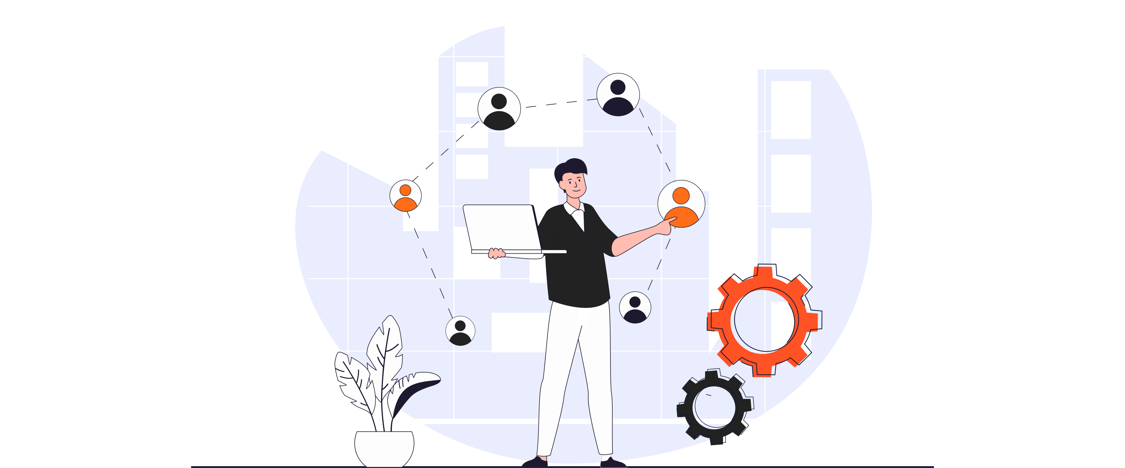 Hybrid App Development - Developer working with mobile app design